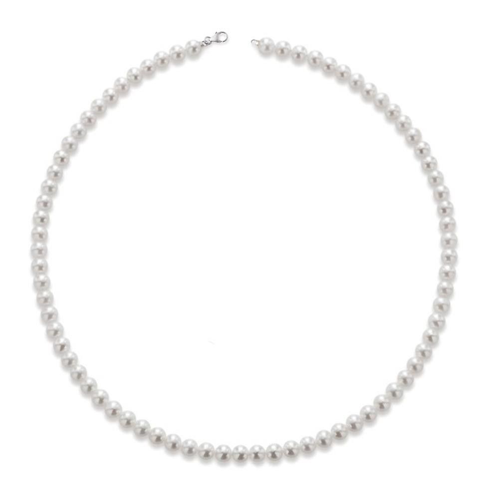 Collana Le Lune Young in Oro Bianco 18Kt ø PERLE mm 6,5/7