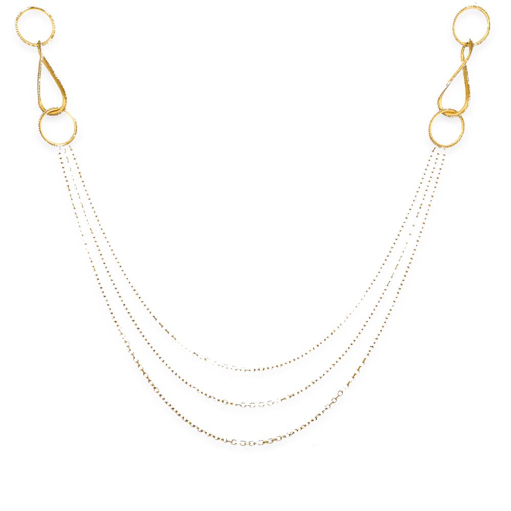 Collana Lunga Chanel In Oro Giallo e Bianco 18 Kt