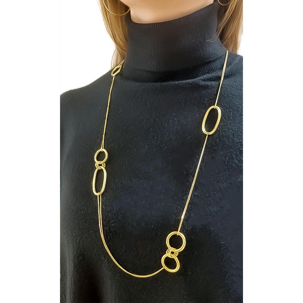 Collana Lunga in Oro Giallo 18 Kt