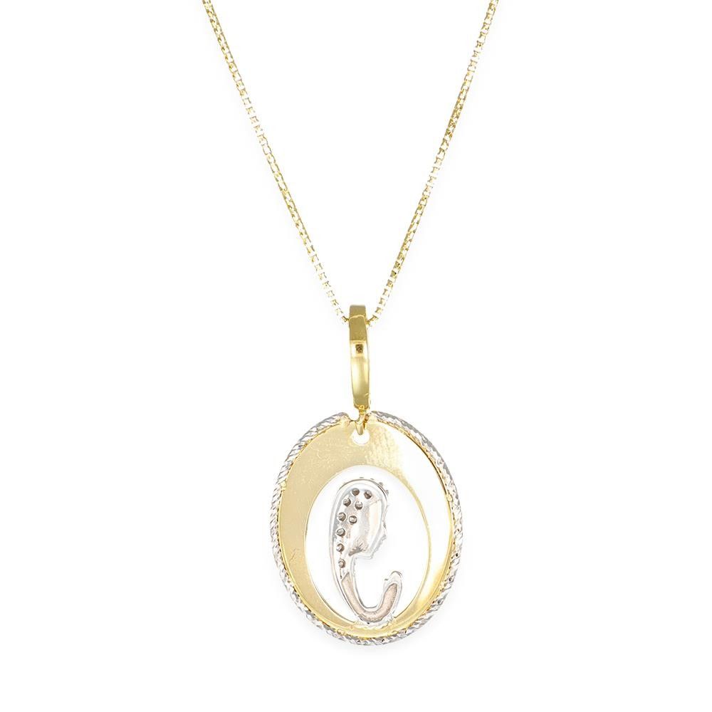 Collana Madonna in Oro Giallo 18 Kt e Cubic