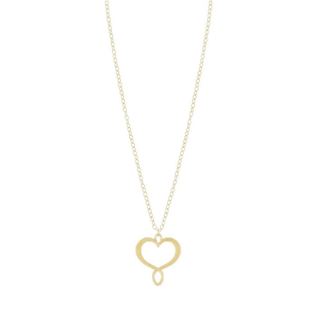 Collana Maman et Sophie argento dorato e cuore grande