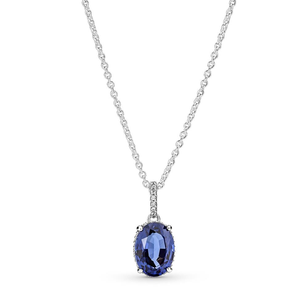 Collana Pandora Pietra Blu In Argento