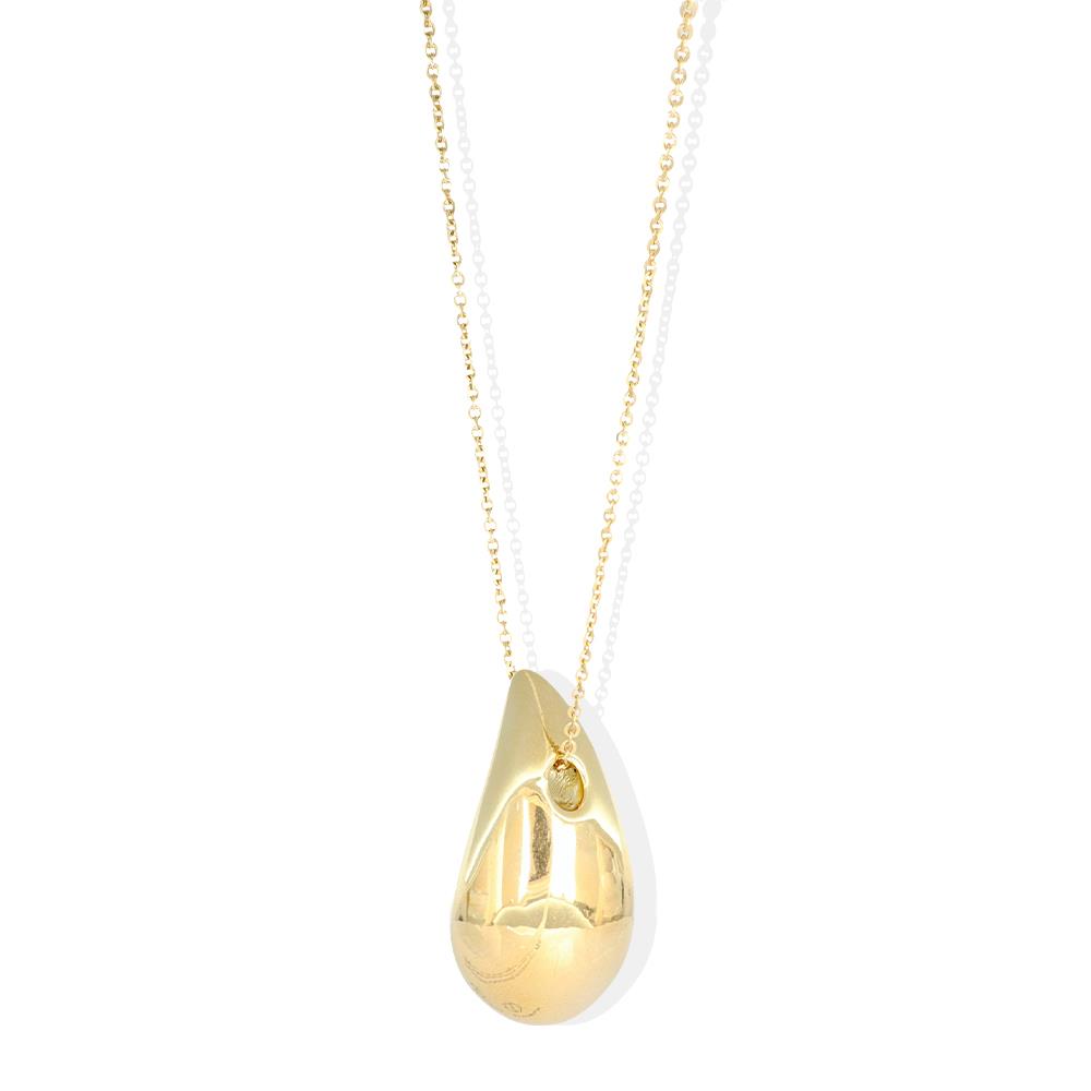 Collana Pendente Goccia In Oro Giallo 18 Kt