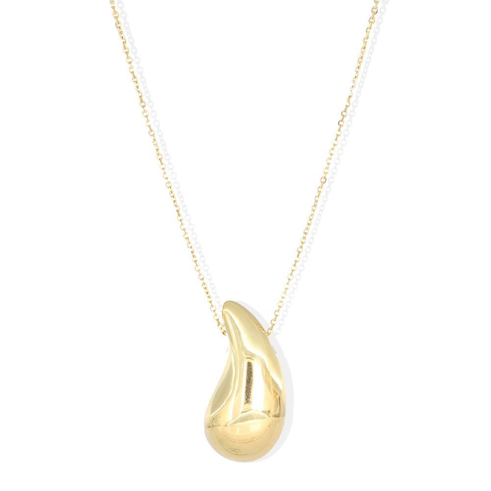 Collana Pendente Goccia In Oro Giallo 18 Kt