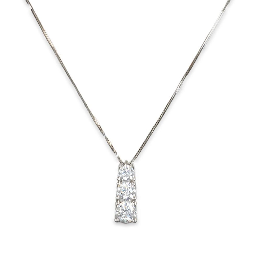 Collana Pendente in Oro Bianco 18 Kt