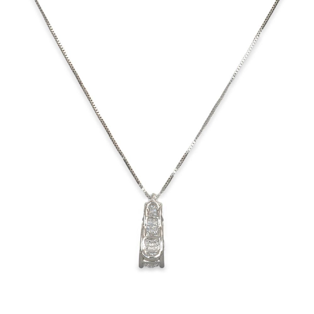 Collana Pendente in Oro Bianco 18 Kt