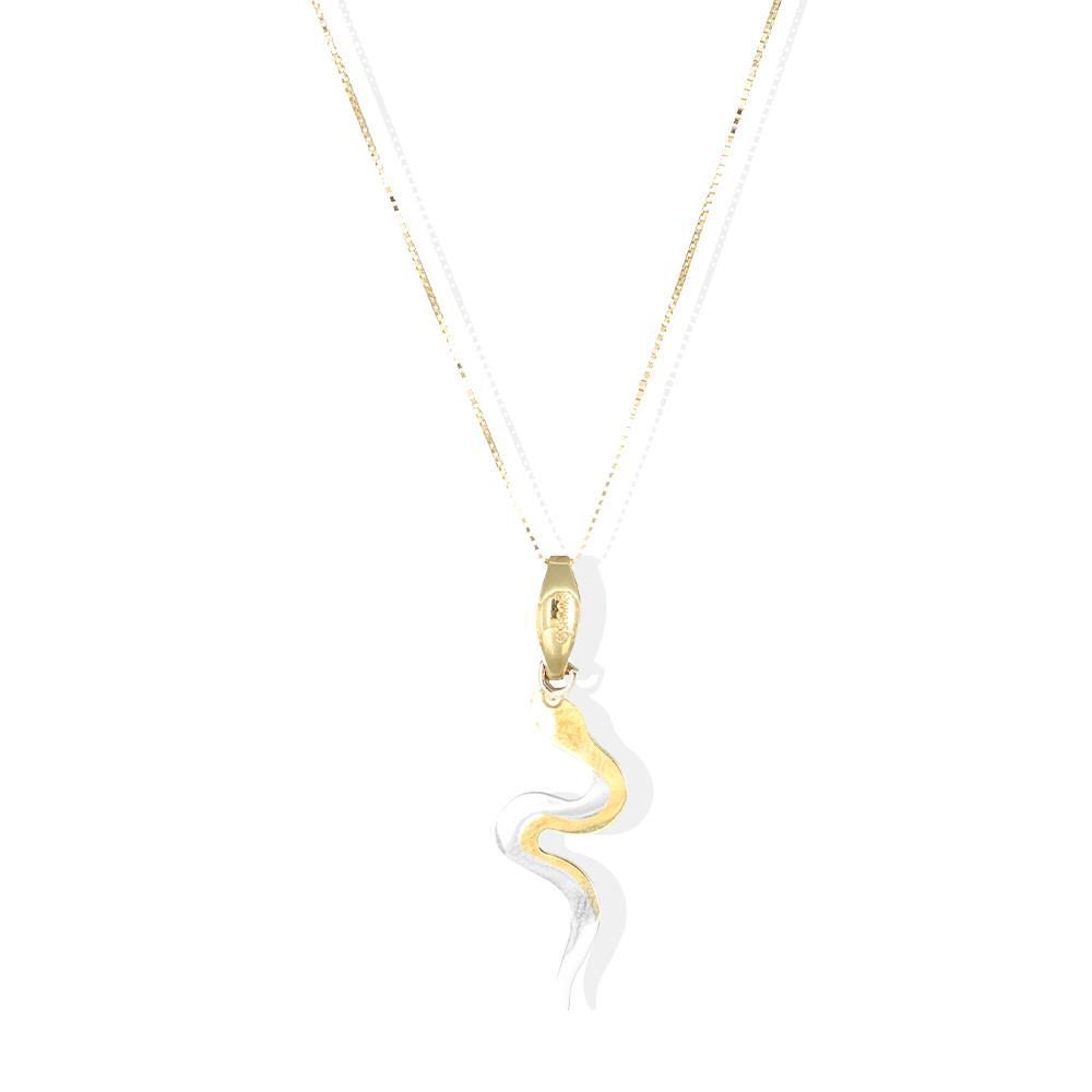 Collana Pendente Serpente in Oro Giallo 18 Kt