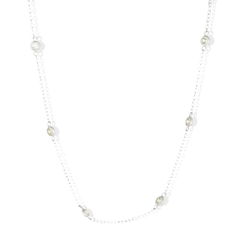 Collana Rebecca In Argento e Cubic Bianca