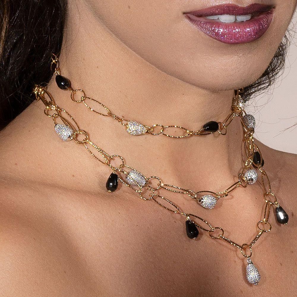 Collana Rebecca Tulipe girocollo con pietre
