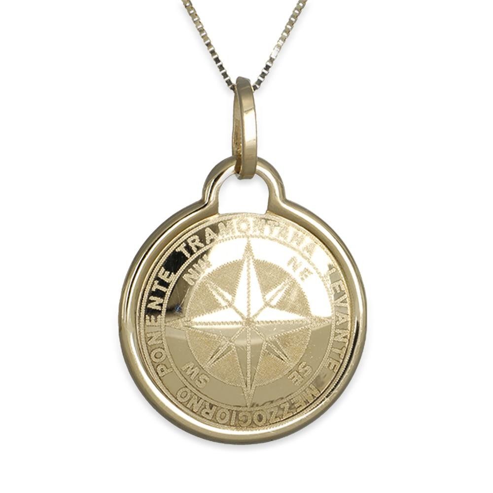 Collana Rosa dei Venti in Oro Giallo 18 Kt