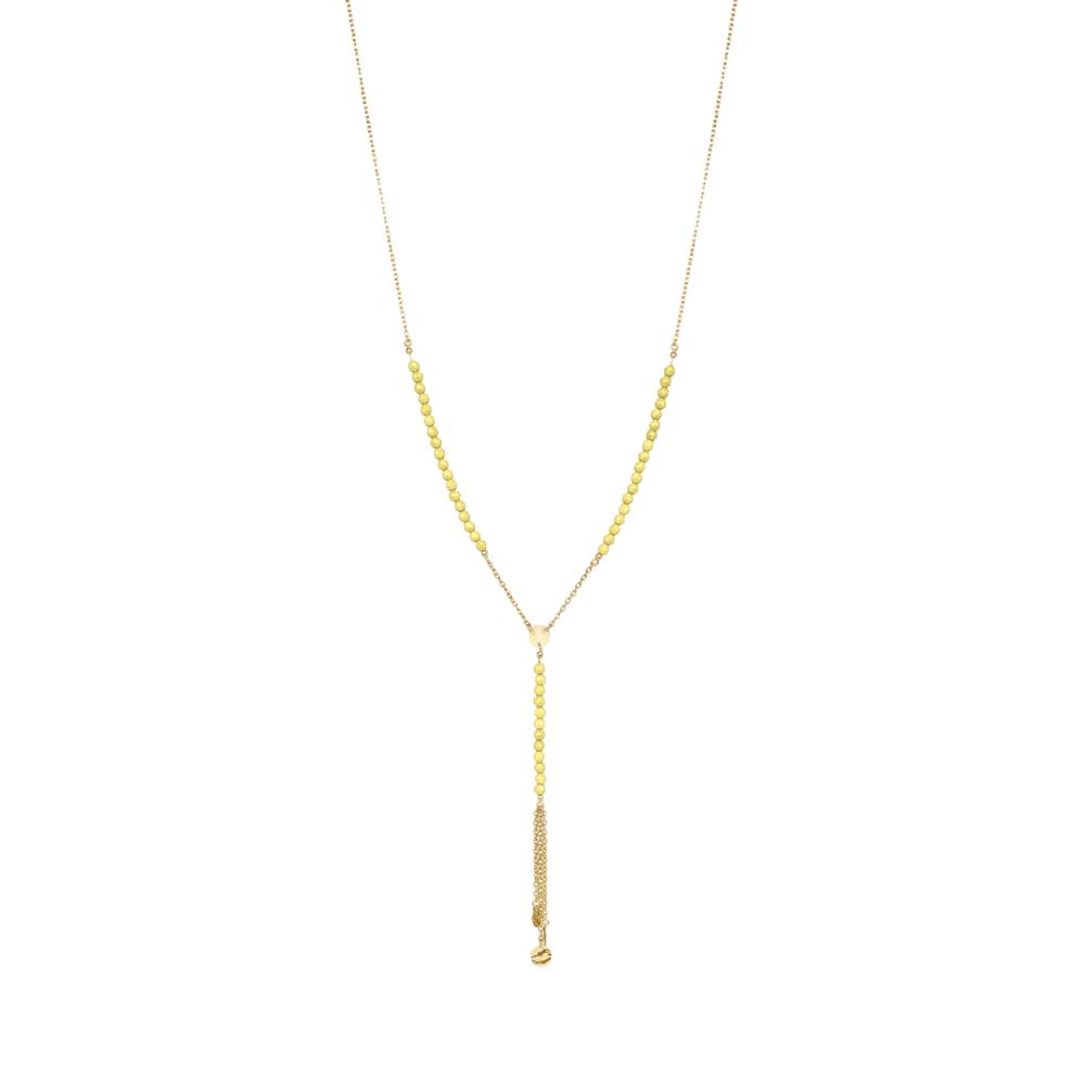 Collana Rue Des Mille rosario con Pepite di Zirconi Milky