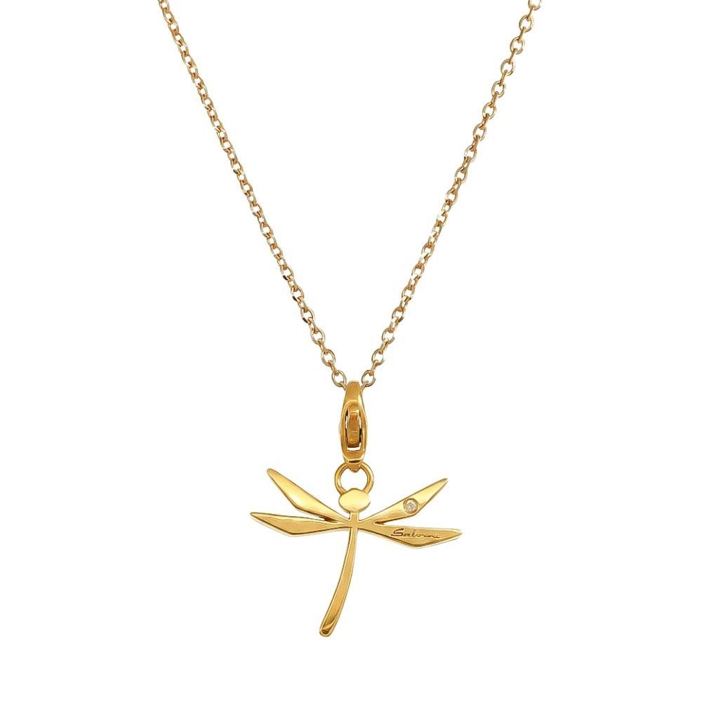 Collana Salvini Libellula in Oro Giallo 18 Kt e Diamanti