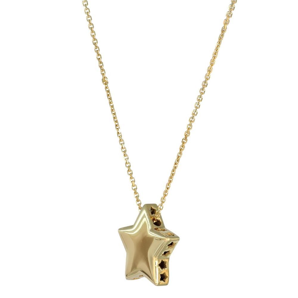 Collana Stella in Oro Giallo 18 kt