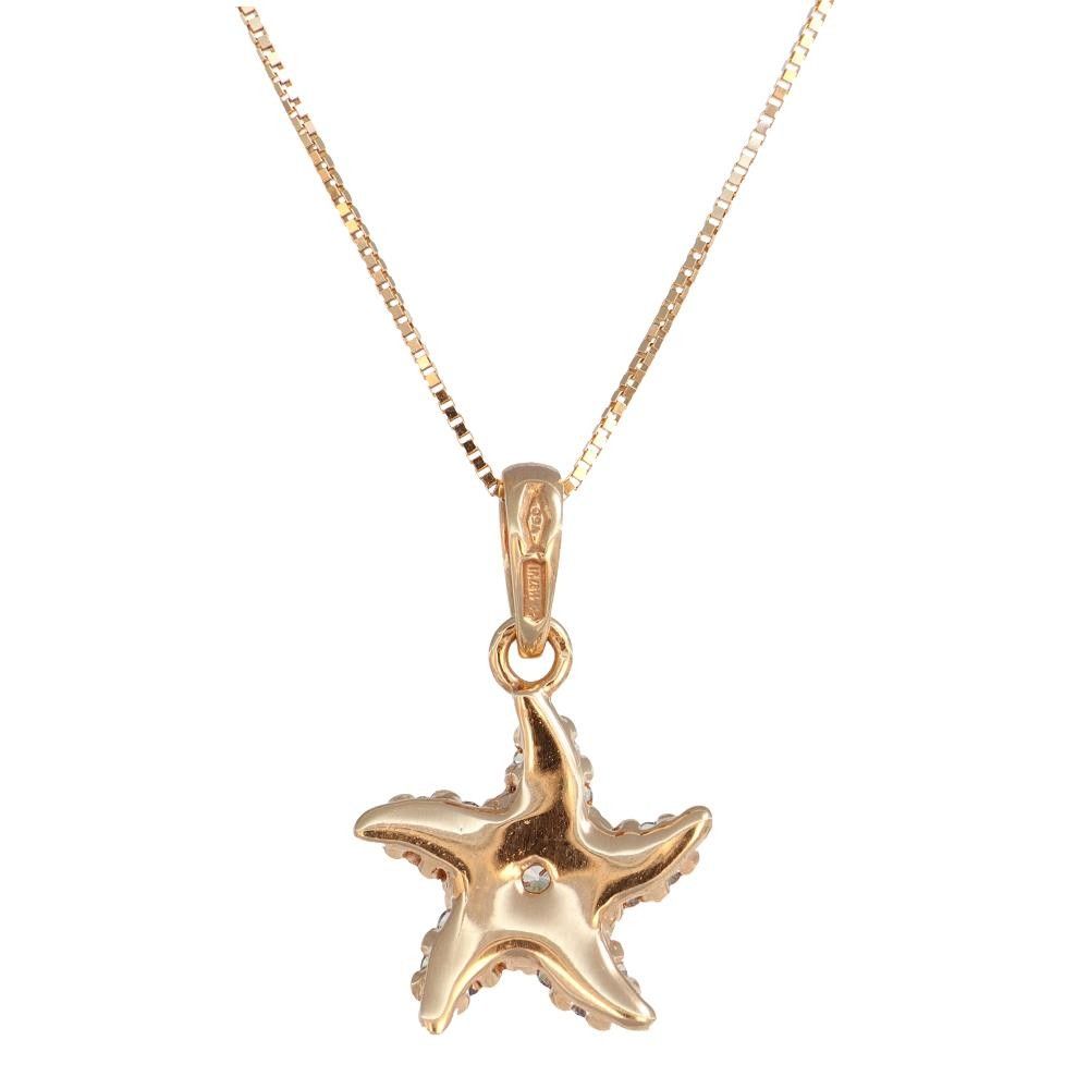 Collana Stella Marina in Oro Rosa 18 Kt e Cubic Zirconia