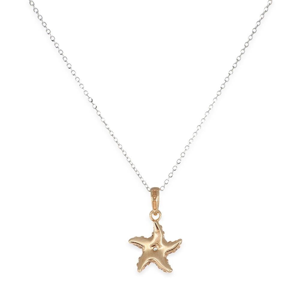 Collana Stella Marina in Oro Rosa 18 Kt e Cubic Zirconia