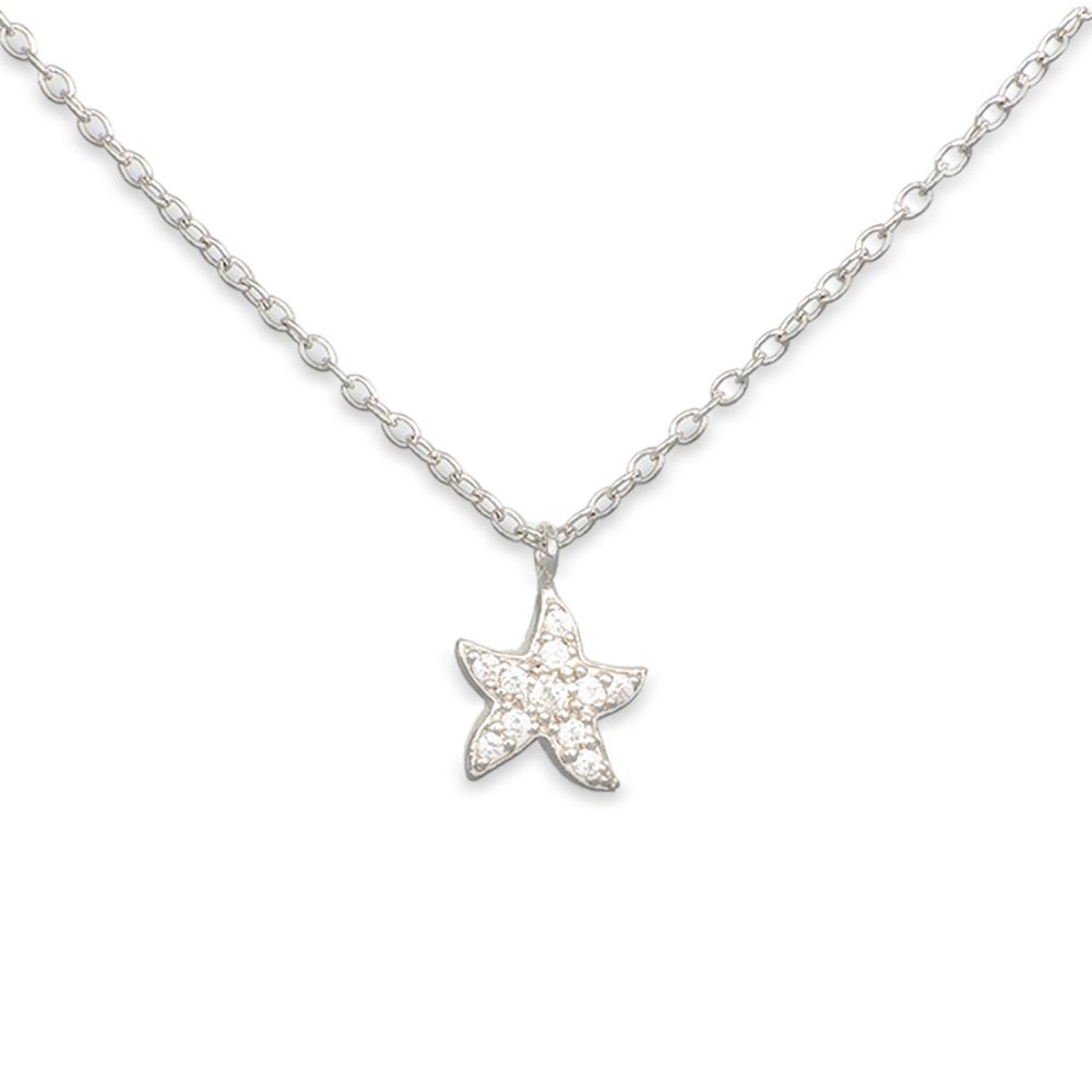 Collana Stellina in Oro Bianco 18 Kt