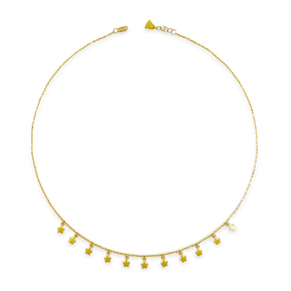 Collana Stelline in Oro Giallo 18 Kt