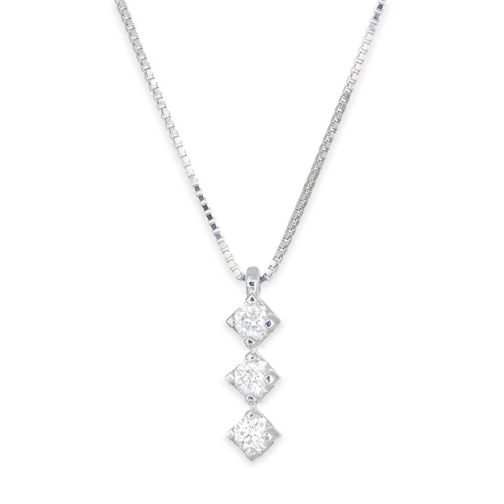 Collana Trilogy Magic in Oro Bianco 18 Kt e Diamanti