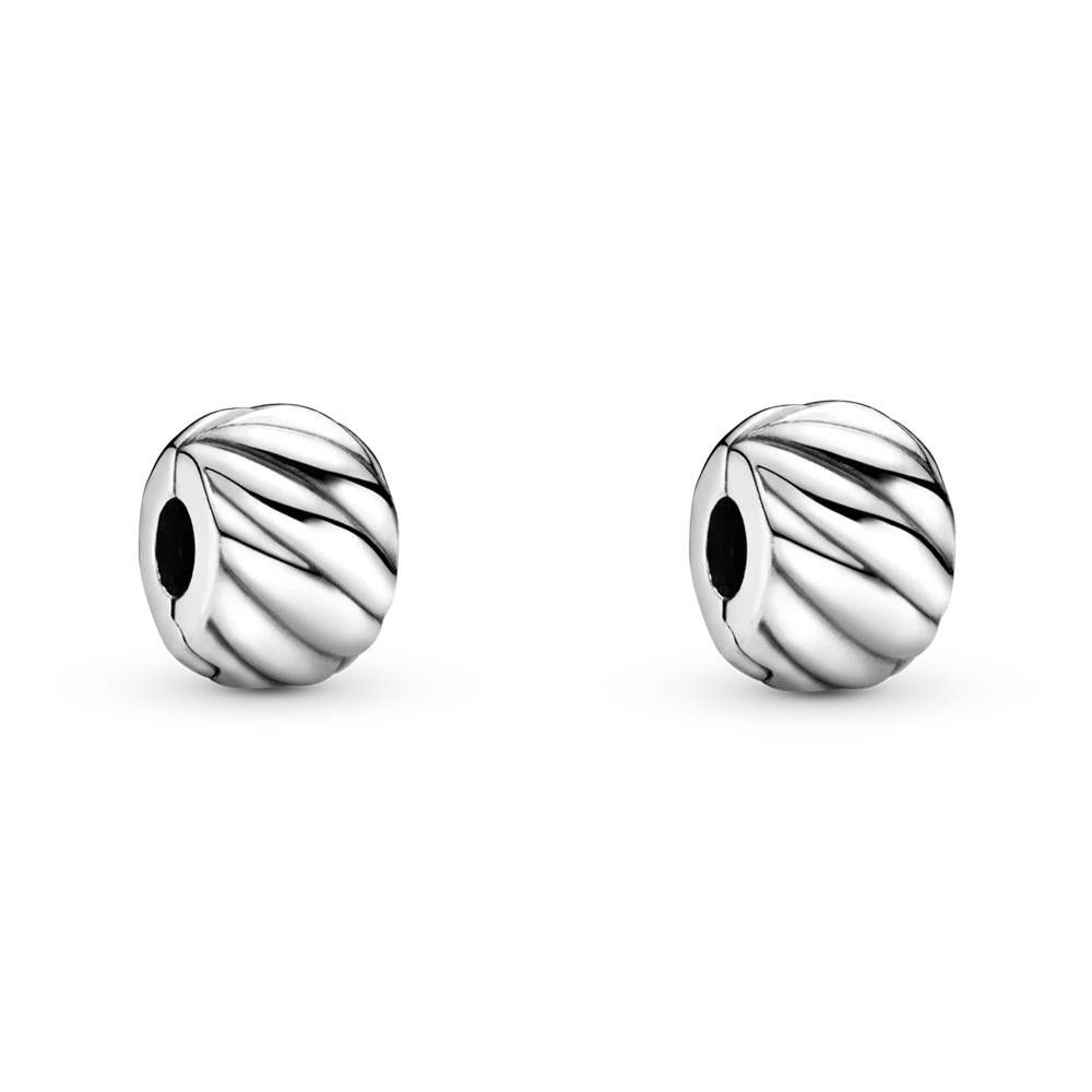 Coppia di Clip Piume Pandora in Argento 925