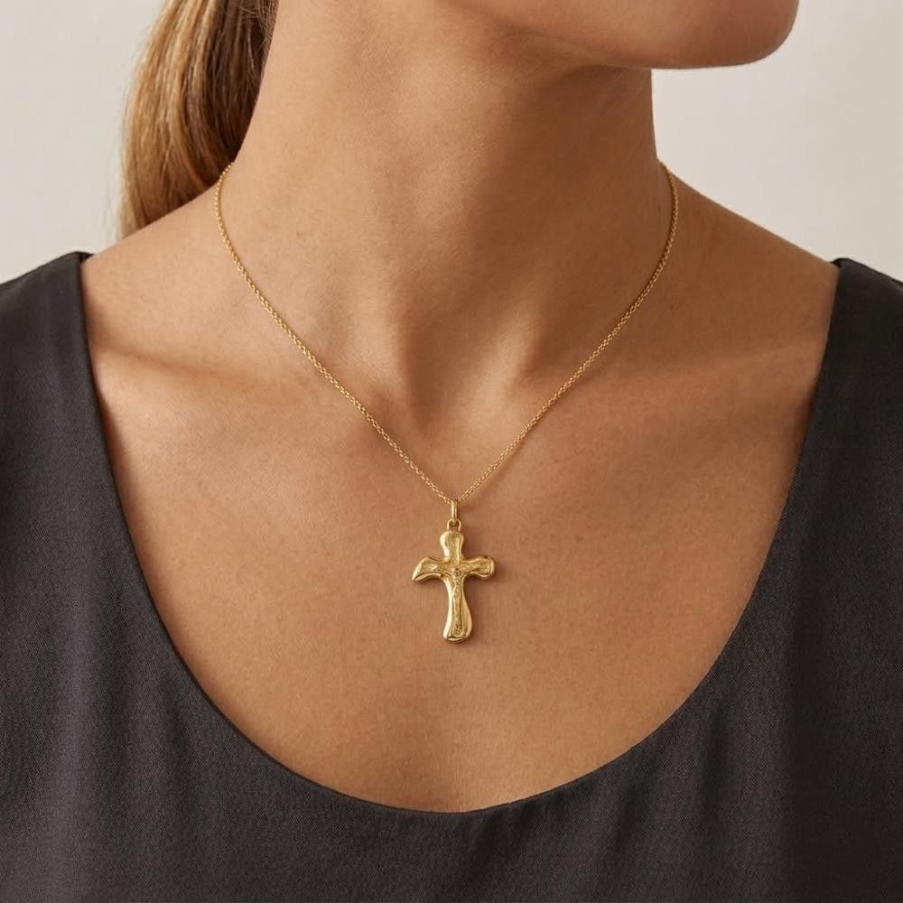 Croce con Cristo in Oro Giallo 18 Kt