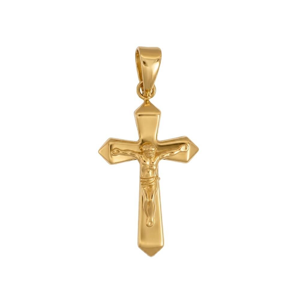 Croce con Cristo in Oro Giallo 18 Kt