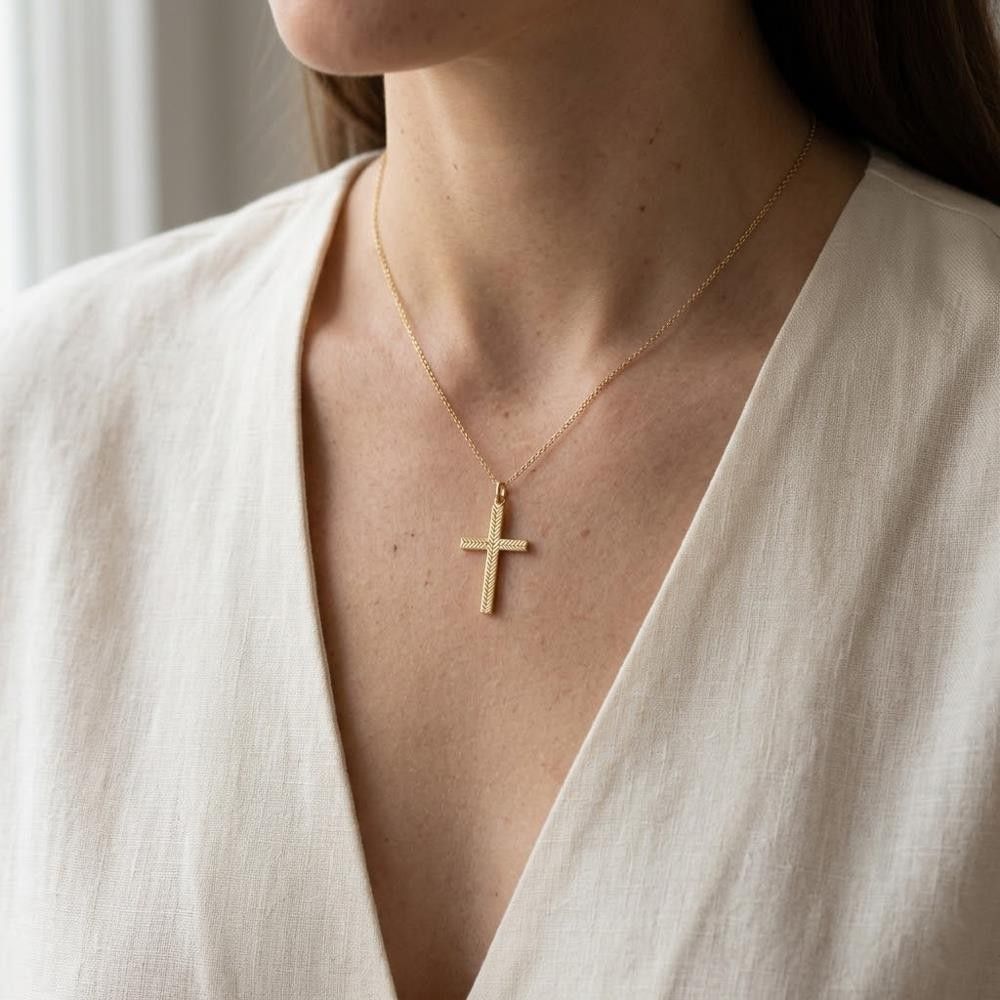 Croce in Oro Giallo 18 Kt