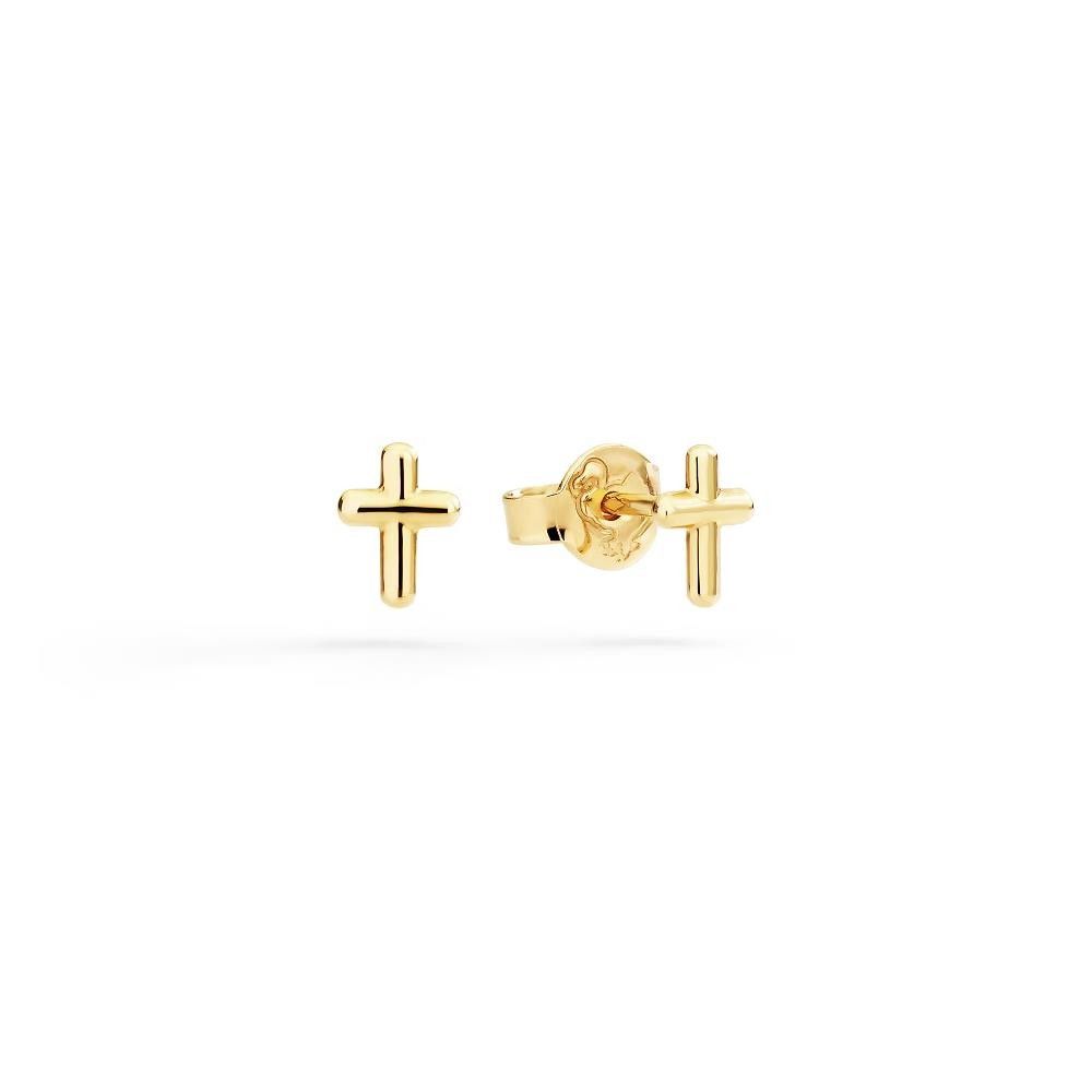 Orecchini Dodo Mini Stud Croce Oro Giallo