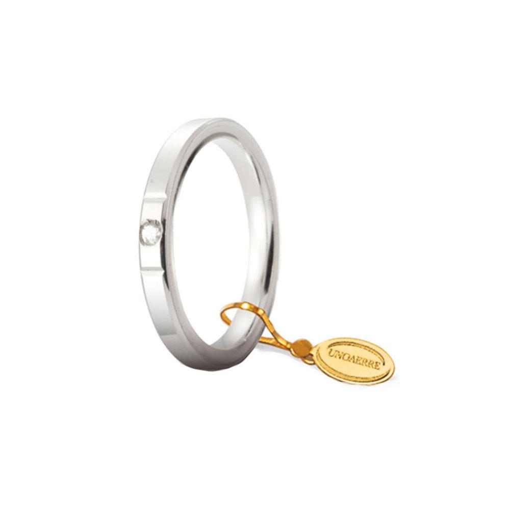 Fede Cerchi Di Luce In Oro Bianco 18Kt Con Diamante