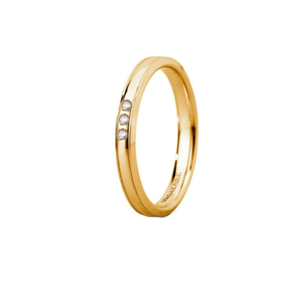 Fede Unoaerre Orion Slim In Oro Giallo Con Diamanti