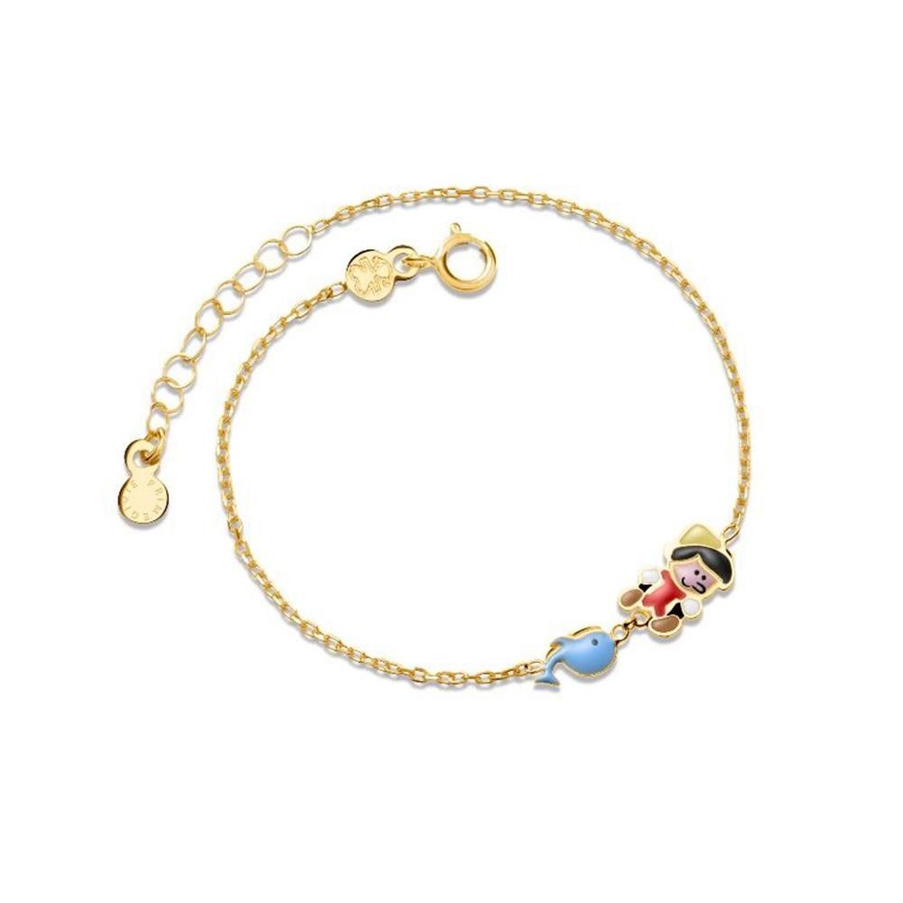 Fiabe ♡ Bracciale Le Bebè Oro Giallo Ispirato a Pinocchio