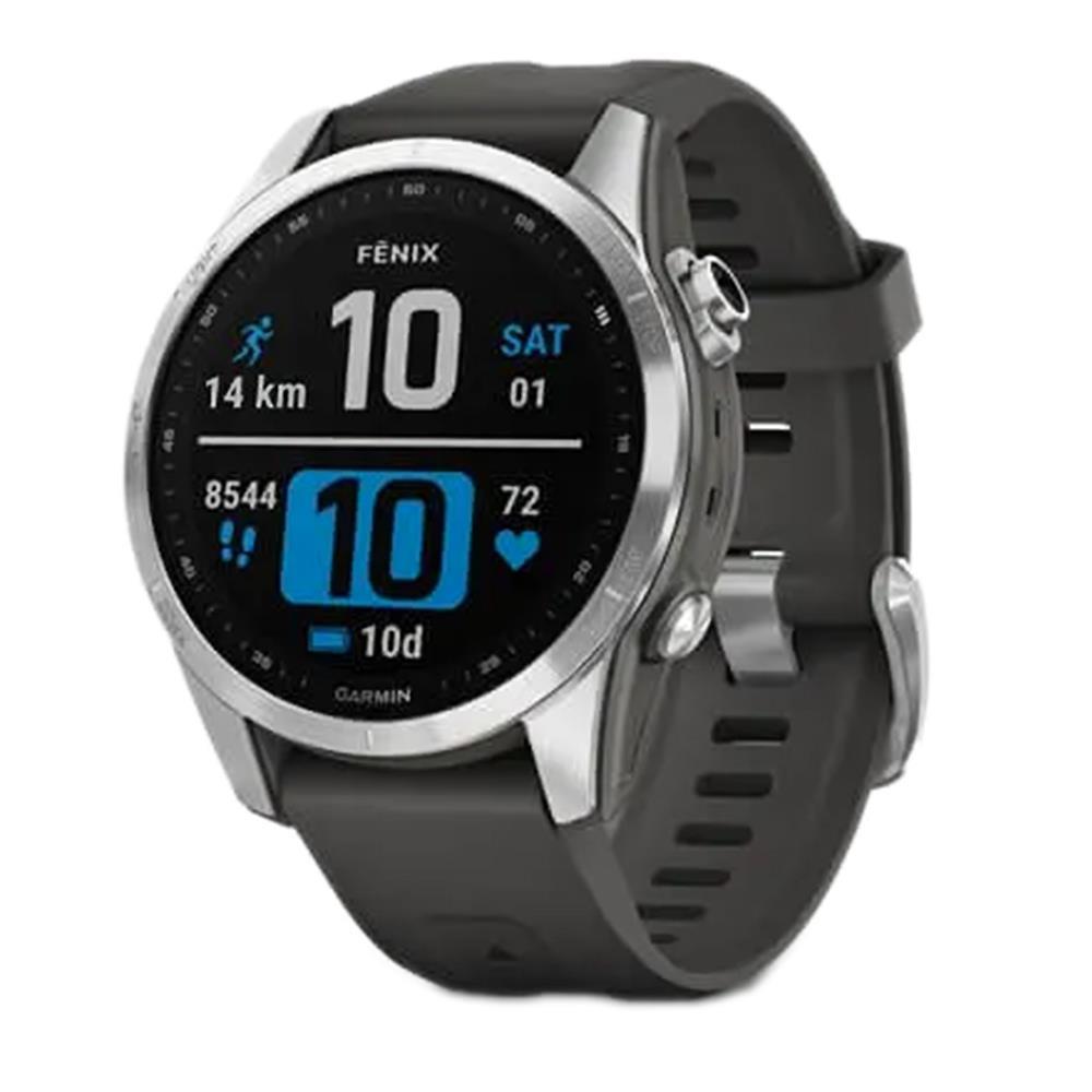 Garmin fenix 7S Silver con cinturino Graphite 42 mm