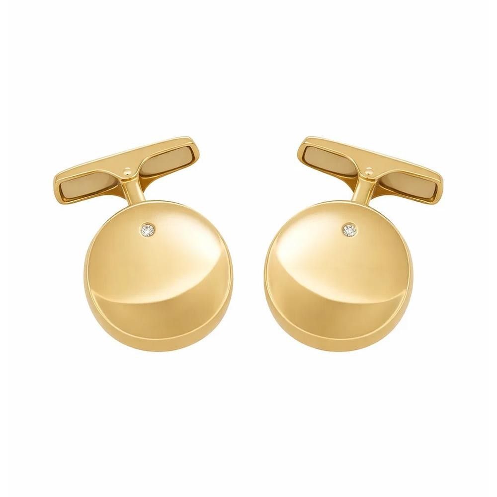 Gemelli in Oro Giallo 18 Kt e Diamantini