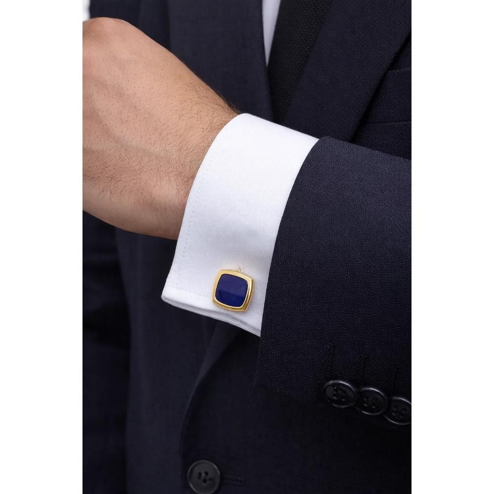 Gemelli in Oro Giallo 18 Kt e Lapislazzuli