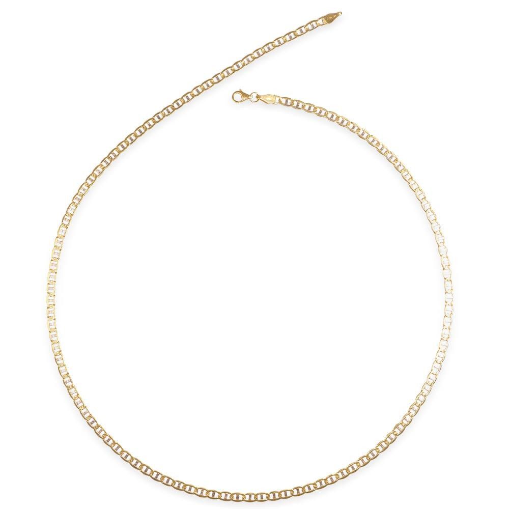 Girocollo a Catena in Oro Giallo e Bianco 18 Kt