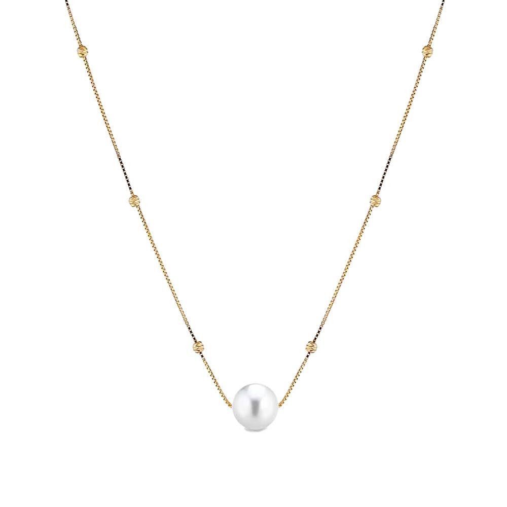 Girocollo Le Lune Set Oro Giallo 18kt Ø Perla mm 6,5 / 7