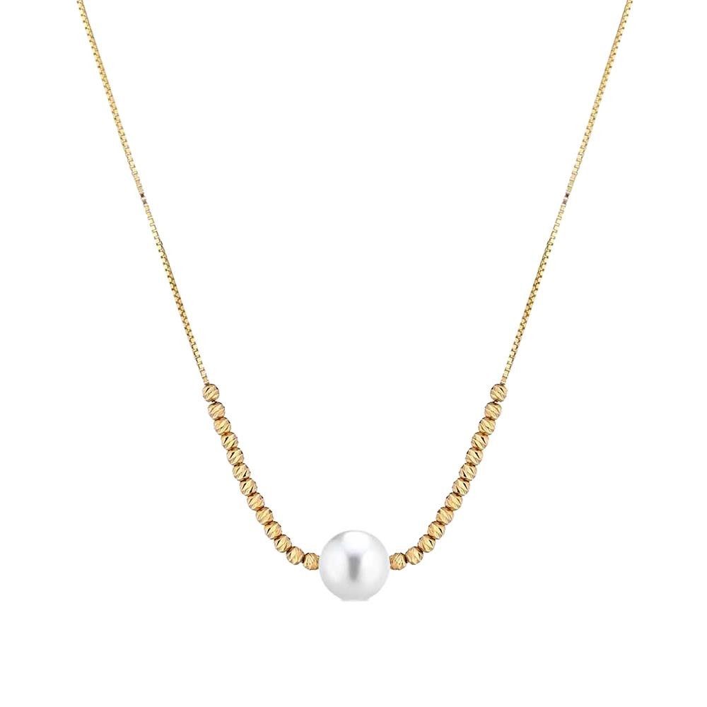 Girocollo Le Lune Set Oro Giallo 18kt Ø Perla mm 6,5 / 7