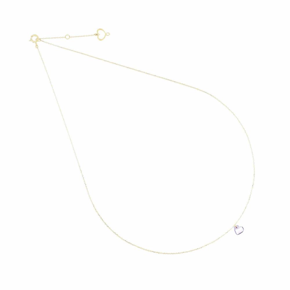 Girocollo  Maman Et Sophie 18kt Cuore Viola