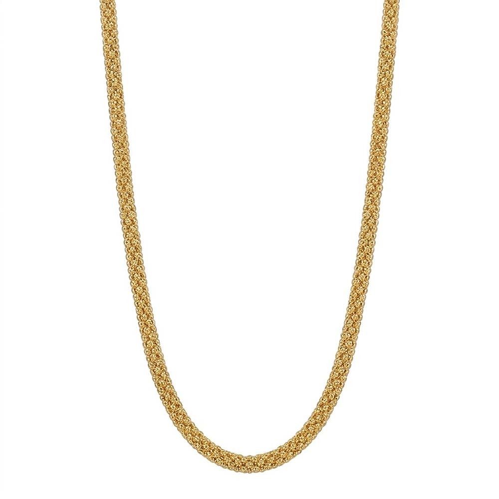 Girocollo Pop Corn Chain in Oro Giallo 18 Kt