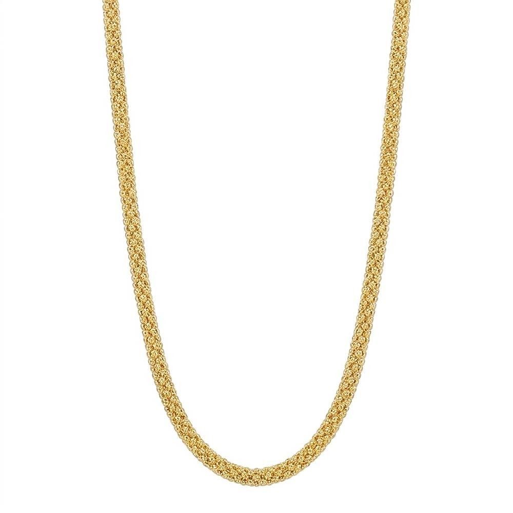 Girocollo Pop Corn Chain in Oro Giallo 18 Kt