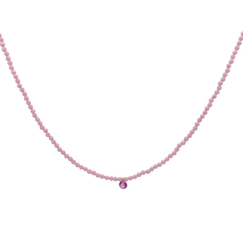 Girocollo Rue Des Mille Gipsy Chic filo di pepite zirconi Milky