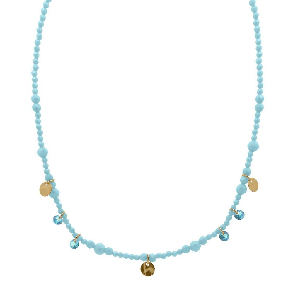 Girocollo Rue Des Mille Gipsy Chic Zirconi Milky e medaglie pendenti