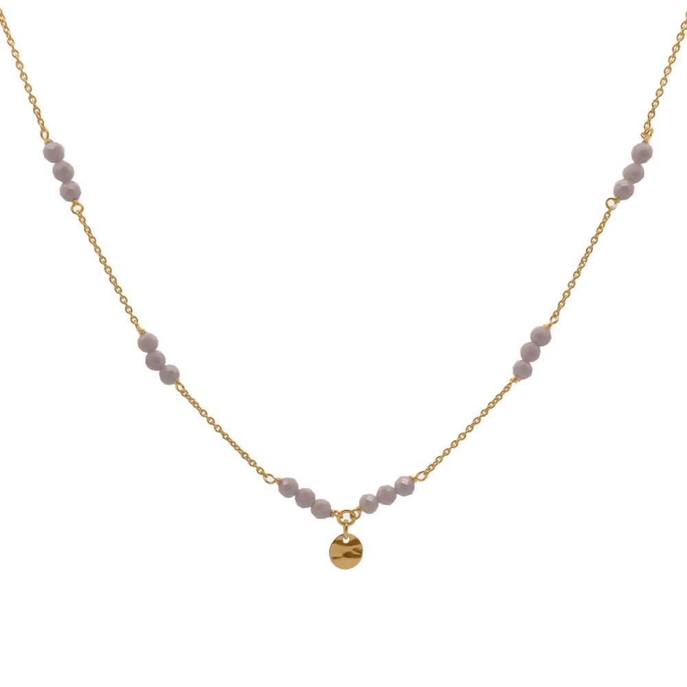 Girocollo Rue Des Mille Gispy Chic catena con pepite Milky e Medaglia