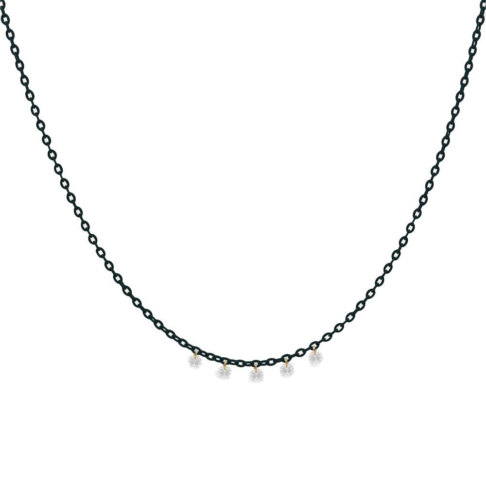 Girocollo Rue Des Mille Gispy Chic catena verniciata e 5 zirconi