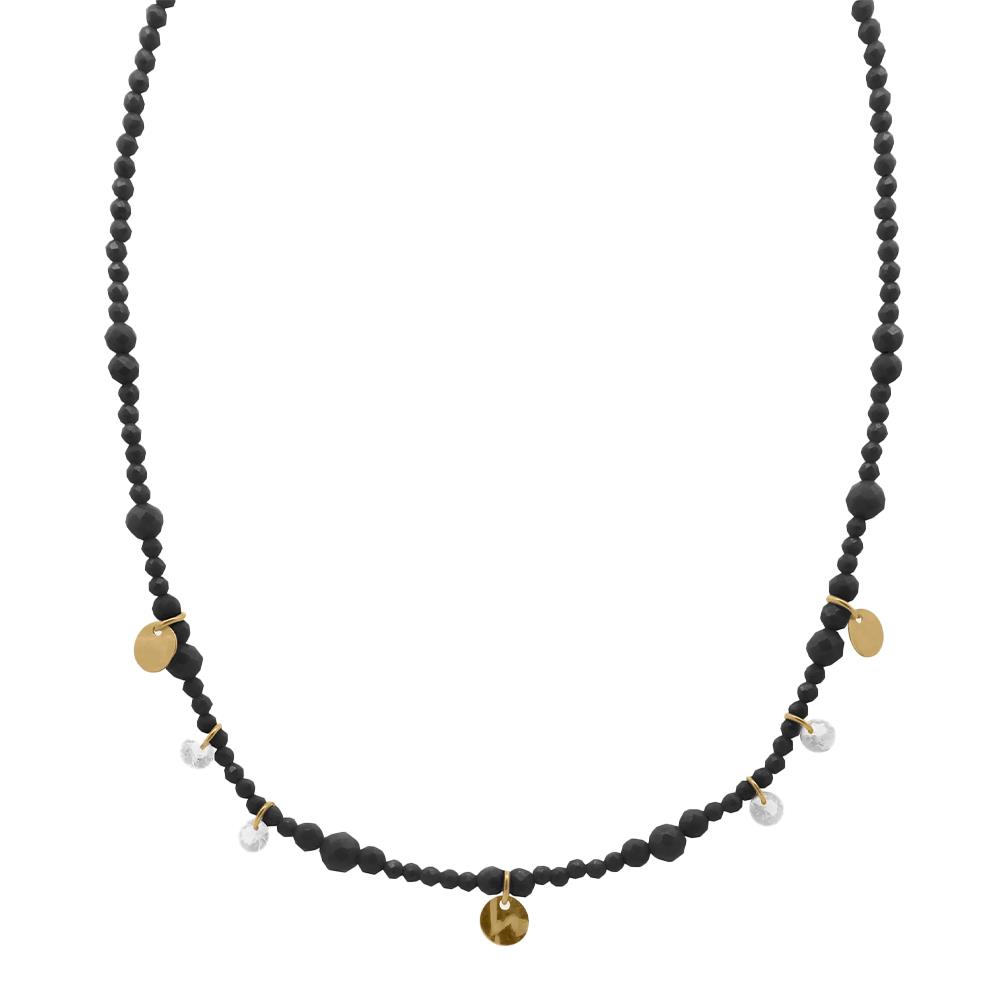 Girocollo Rue Des Mille Gispy Chic Zirconi Milky e medaglie pendenti
