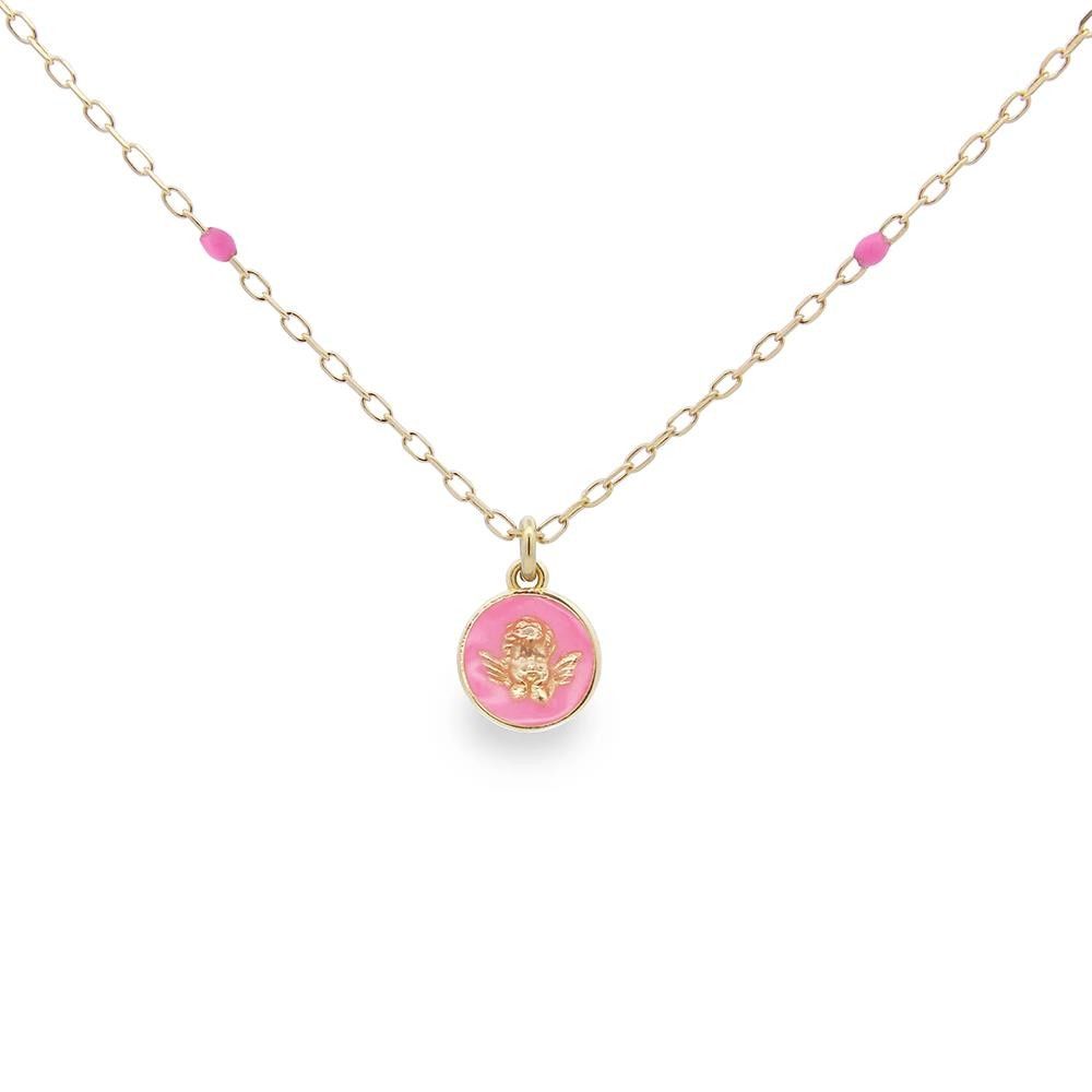 Girocollo Rue Des Mille Io&Ro Angioletto e Smalto Rosa