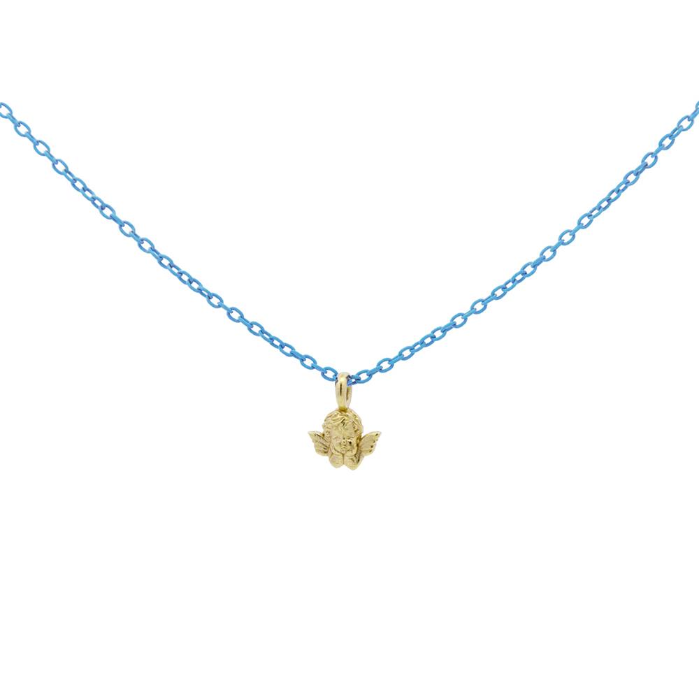 Girocollo Rue Des MIlle Oro 18 KT Angelo Azzurro