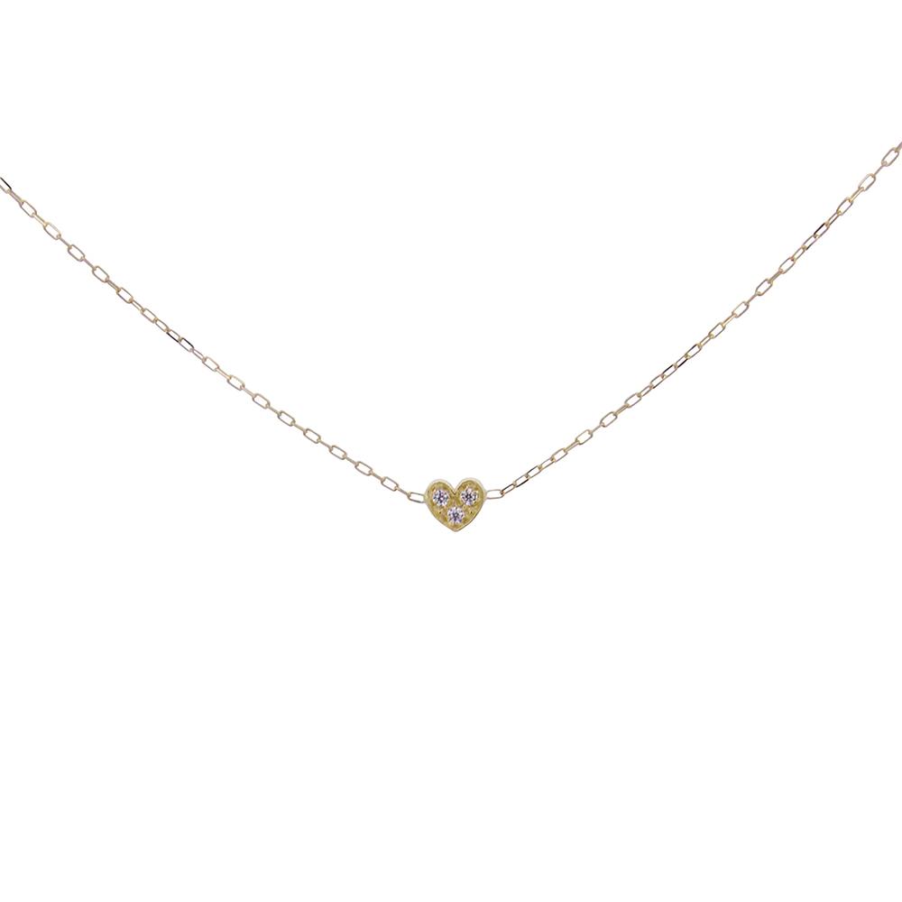 Girocollo Rue Des Mille Oro 18 KT e Diamanti Cuore