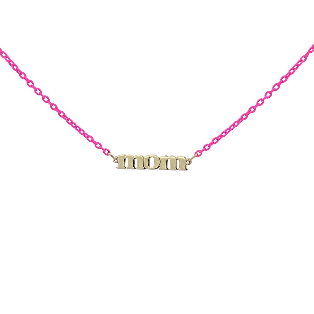 Girocollo Rue Des Mille Oro 18 KT Mom Pink Fluo