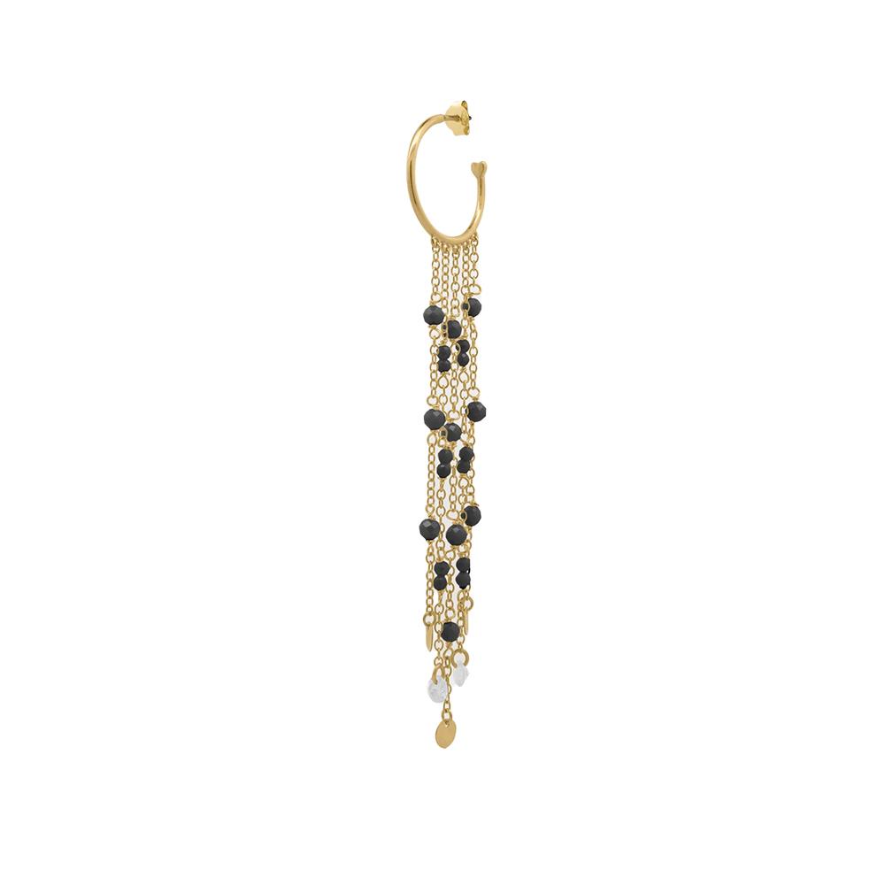 Mono-orecchino Rue Des Mille Gipsy Chic hoop con catene e pendenti