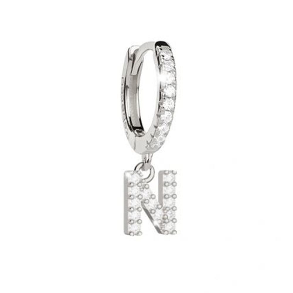 Monorecchino Rebecca con Iniziale "N" Pendente Incisa